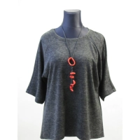 Ciepła trapezowa Tunika XXL z wydłużonym tyłem